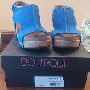Corkys Electric Blue Wedges